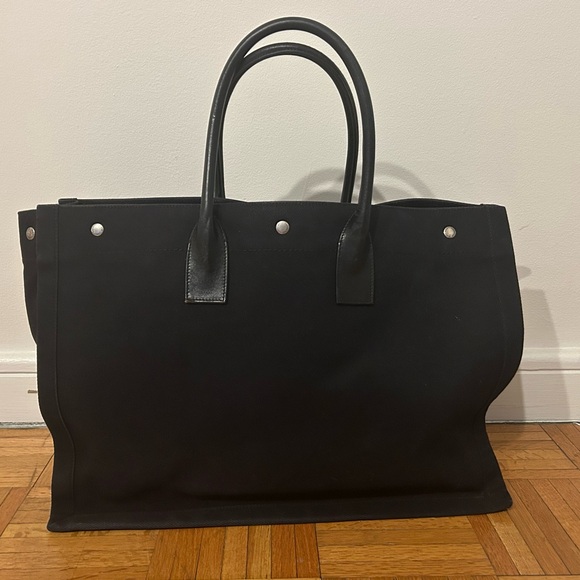 Saint Laurent Rive Gauche Canvas Tote with Dustbag - Picture 4 of 5